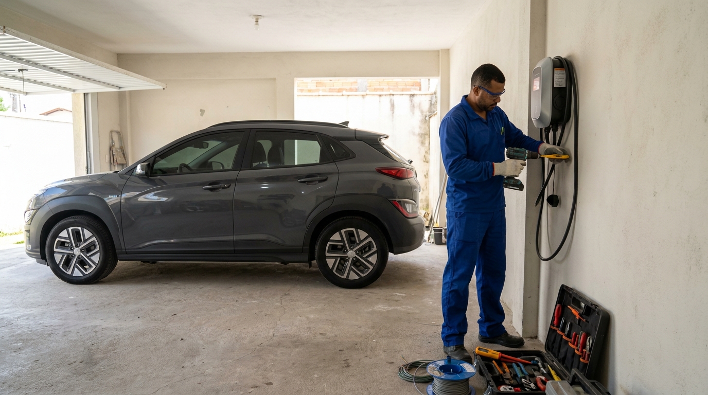 Instalacao de carregador de carro eletrico em Ipatinga‑MG