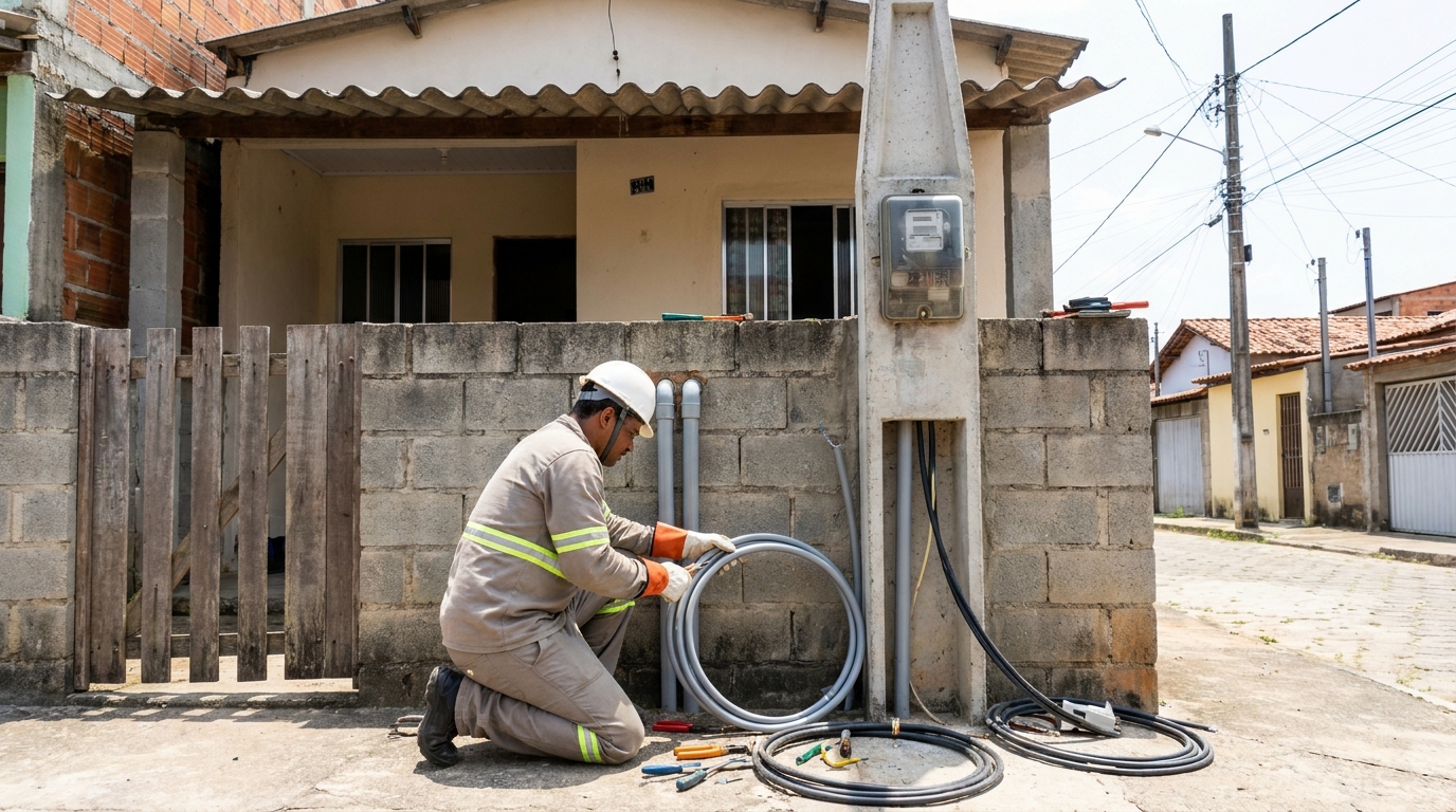 Instalacao de padrao de energia residencial em Ipatinga‑MG