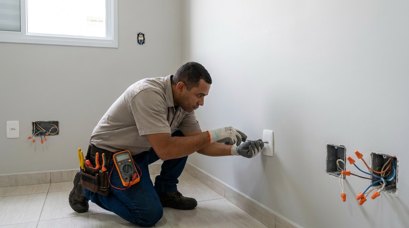 Instalacao de tomada e interruptor em Ipatinga‑MG