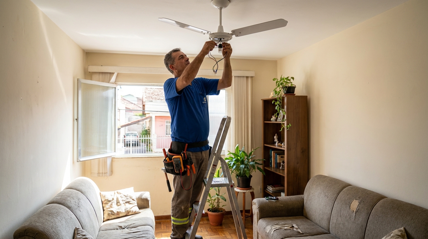 Instalacao de ventilador de teto em Ipatinga‑MG