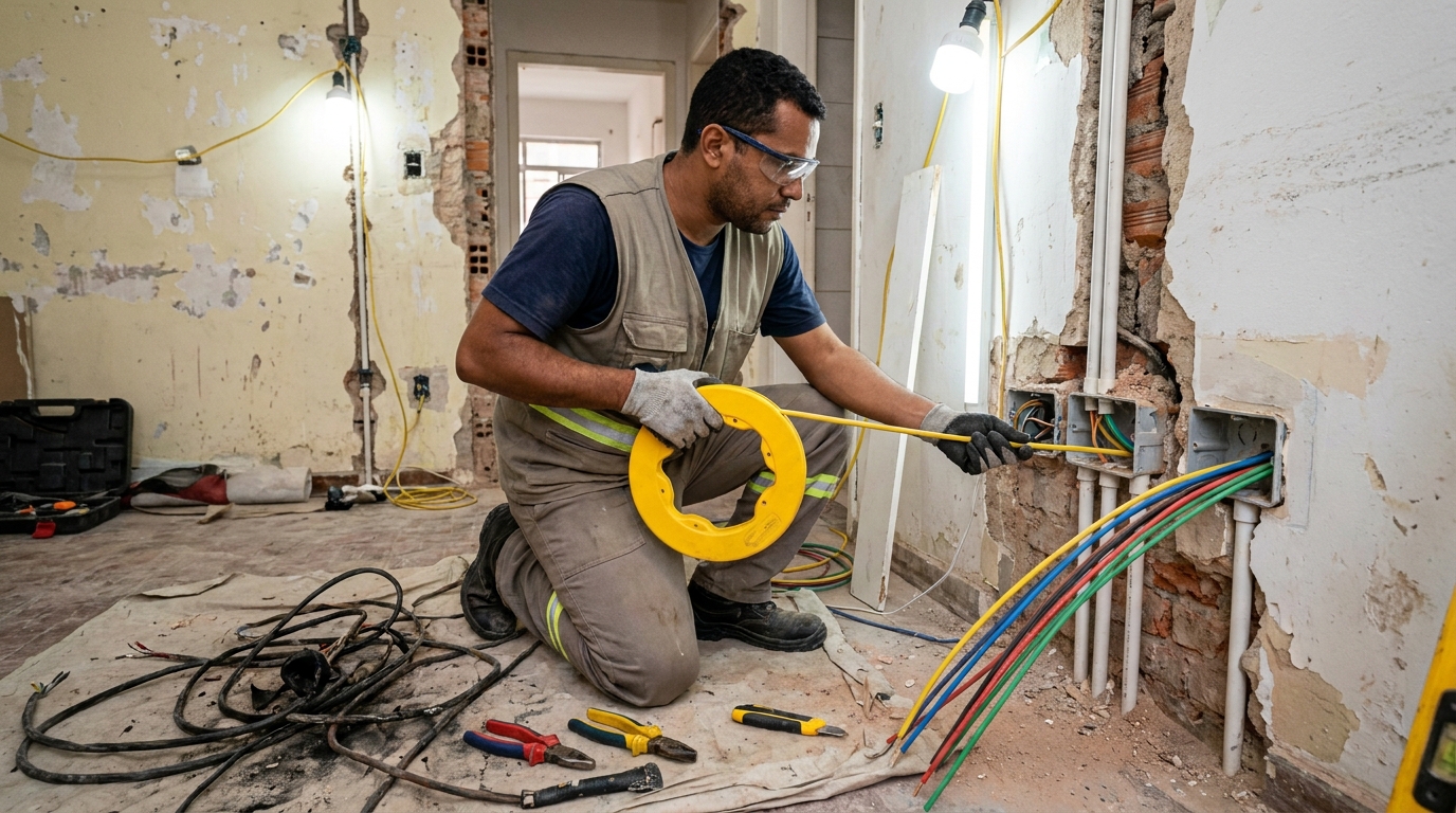 Troca de fiacao eletrica profissional em Ipatinga‑MG